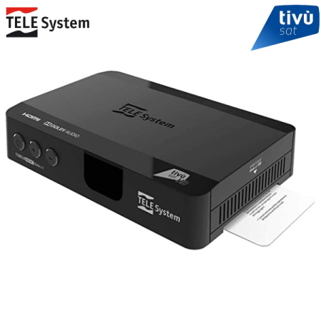 Récepteur Tivùsat Tele System TS9018 HD et carte Récepteur labellisé Tivùsat HD avec carte