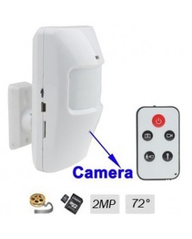Détecteur de mouvements avec caméra cachée couleur et DVR livré avec carte micro SD 4Go + Télécommande