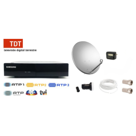 Kit  TDT SAT pour la réception des chaînes portugaises   satellite  pour  réception des chaînes de la télévision digitale   ,