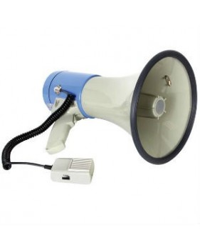 Megaphone 25w micro sirene avec slot pour carte SD et port USB