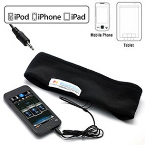 Masque de sommeil - écouteurs amovibles intégrés - audio jack 3.5mm