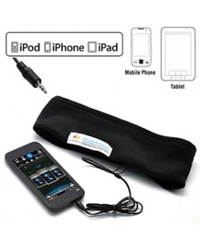 Masque de sommeil - écouteurs amovibles intégrés - audio jack 3.5mm