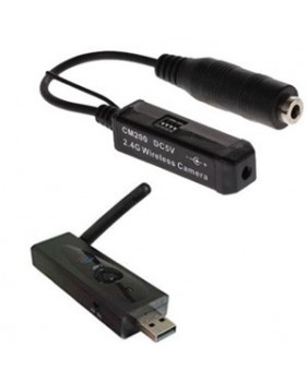 Caméra couleur sans fil - 380 Lignes TV - Angle de vue 54° - 2.4 Ghz - 8 canaux + Mini Récepteur USB - 4 canaux