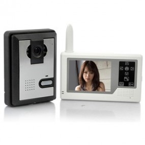 Portier vidéo couleur sans fil Capteur CMOS 1/4" - 2.4GHz - 6 IR LED + Récepteur avec écran 3,5" - Portée 300m