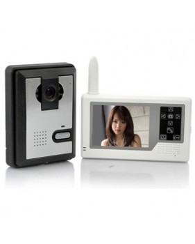 Portier vidéo couleur sans fil Capteur CMOS 1/4" - 2.4GHz - 6 IR LED + Récepteur avec écran 3,5" - Portée 300m