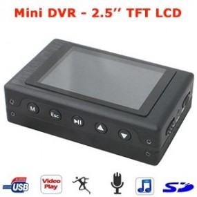 Mini enregistreur DVR portable - écran TFT LCD 2.5" - Mémoire jusqu’à 32 Go