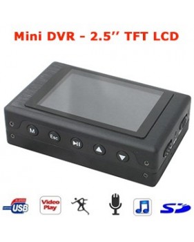Mini enregistreur DVR portable - écran TFT LCD 2.5" - Mémoire jusqu’à 32 Go