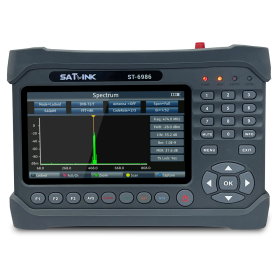 Satlink ST-6986 PRO - Mesureur de champ DVB-S2/S, DVB-T/T2, DVB-C avec testeur de fibre optique