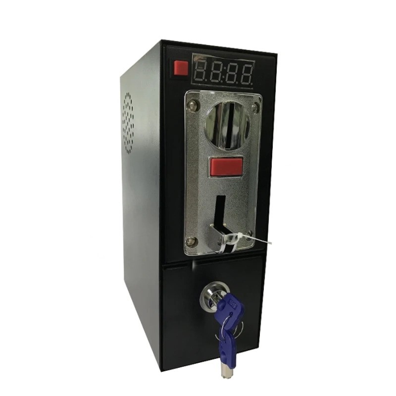 Monnayeur extérieur à jetons ou pièce de monnaie programmable 220 V jusqu’à 10 pays avec minuterie intégrée