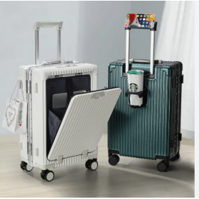 AIWEINY 2025 Valise PC à coque rigide en aluminium,  résistante à la pression avec roulettes omnidirectionnelles silencieuses