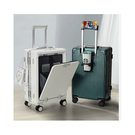 AIWEINY 2025 Valise PC à coque rigide en aluminium,  résistante à la pression avec roulettes omnidirectionnelles silencieuses