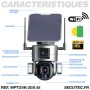 Double caméra pilotable solaire Wifi Ultra HD 4K Zoom X20 IR avec alarme et sirène microSD 128 Go