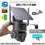 Double caméra pilotable solaire Wifi Ultra HD 4K Zoom X20 IR avec alarme et sirène microSD 128 Go