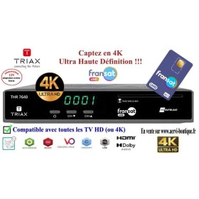 Recepteur Satellite Fransat Triax THR7640 4K UHD