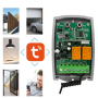 Tuya ouvre-porte de Garage WIFI, récepteur de porte 2ch 433mhz 433.92mhz, Code roulant fixe universel, commutateur de contrôleur multi-marque