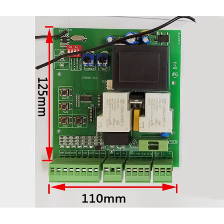 Carte électronique 230 V pour portail coulissant et barrières levantes sans coffret de commande