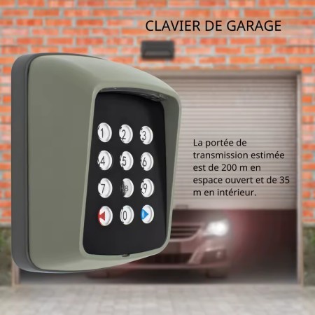 Le plus récent clavier métallique sans fil ouvre-porte clavier code roulant 433 mhz clavier avec récepteur 12 V/24 V 2 canaux pour porte de garage