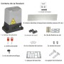 Moteur portail coulissant 370 W 800 kg WiFi Motorisation électrique avec  4 m de crémaillères