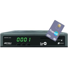 OPTEX Décodeur Satellite Fransat UHD 4K + Carte incluse