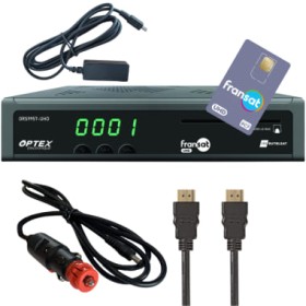 OPTEX Décodeur Satellite Fransat UHD 4K + Carte + HDMI + Cordon 12V + IR