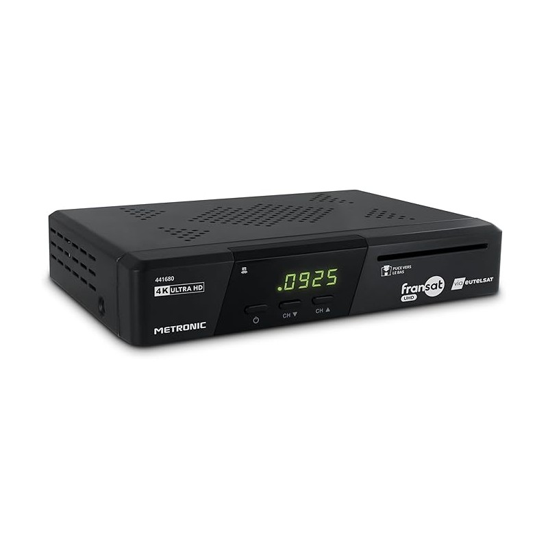 Metronic Décodeur satellite UHD 4K pour FRANSAT