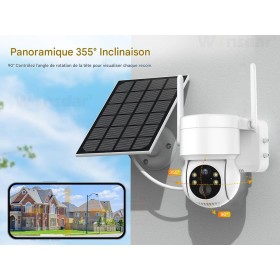Kit Caméra solaire WIFI NVR, écran LCD de 7 pouces iCSee