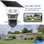  Caméra solaire 4G à Zoom optique 10X pour l'extérieur, avec carte Sim, double objectif 12MP 6K, trois écrans PIR, détection humaine, protection de sécurité