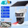 Caméra solaire 4G à Zoom optique 10X pour l'extérieur, avec carte Sim