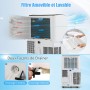 RELAX4LIFE Climatiseur Mobile Silencieux 6 en 1, Climatiseur Portable, Refroidisseur, Ventilateur, Déshumidificateur, Chauffage, Auto, Mode Nuit, Clim Mobile, Faible Conso, Évacuation, Wifi, 42m² 