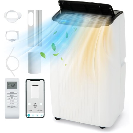 RELAX4LIFE Climatiseur Mobile Silencieux 6 en 1, Climatiseur Portable, Refroidisseur