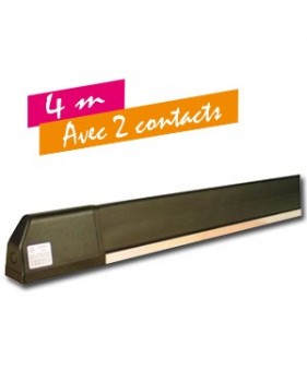 Tranche de sécurité homologuée, prémontée et redécoupable avec 2 contacts  - 4 mètres