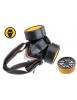 Masque de protection à gaz pour nez et bouche + 2 Cartouches pour gaz acides