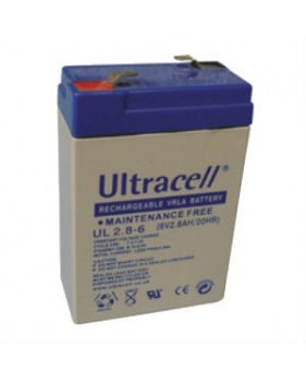 Batterie rechargeable accumulateur- 6v 2.8ah - plomb gel etanche - (66x33x104mm)