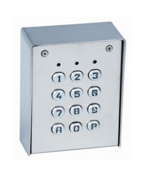 Clavier à codes filaire avec boîtier inox et touches métalliques - 12/24V