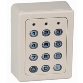 Clavier à codes filaire avec boîtier et touches en ABS - 12/24V