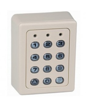 Clavier à codes filaire avec boîtier et touches en ABS - 12/24V