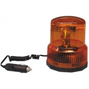 Gyrophare électrique orangé 12Vcc - 21W -  Fixation par aimants