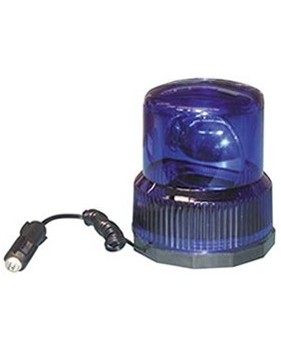 Gyrophare électrique bleu 12Vcc - 25W - Fixation par aimants