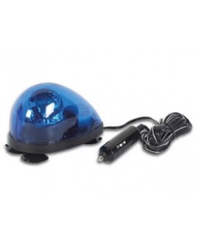 Gyrophare électrique bleu 12Vcc - 10W - avec ventouses