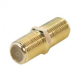 Raccord à visser fiche F Femelle / Femelle  - 7mm - haute de gamme doré