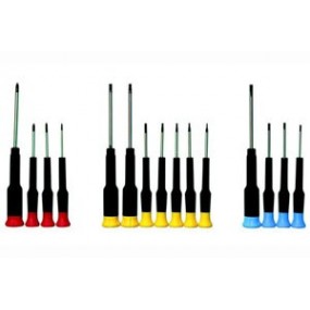 Jeu de 15 tournevis 4 plats 4 cruciformes 7 torx