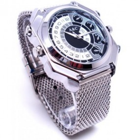 Montre avec caméra cachée couleur et DVR - HD - Détecteur de son - Mémoire interne 16 GO - Vision nocturne
