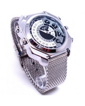 Montre avec caméra cachée couleur et DVR - HD - Détecteur de son - Mémoire interne 16 GO - Vision nocturne