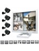 Kit 4 caméras couleur CCD 1/4" + Moniteur LCD couleur 19 IP avec enregistreur numérique - disque dur 1To intergré - THOMSON