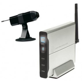 Kit caméra couleur sans fil CMOS 1/3 " - 380 lignes TV - 2.4 Ghz + Récepteur 4 canaux