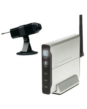 Kit caméra couleur sans fil CMOS 1/3 " - 380 lignes TV - 2.4 Ghz + Récepteur 4 canaux