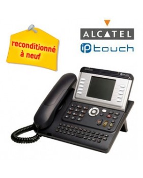 Poste téléphonique numérique Alcatel IP Touch 4038ee - fonctionne uniquement avec standard ALCATEL - Reconditionné à neuf - Noir