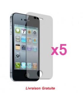 Kit de 5 films antireflet HD Screen Protector pour iPhone 4/4s