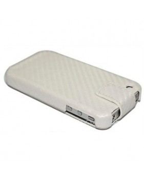 Etui cuir blanc pour iPhone 4/4S