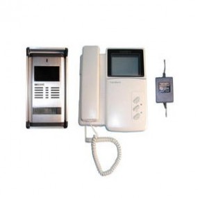 Portier vidéo Noir/Blanc - 2 FILS - 1 moniteur + Platine de rue encastrable